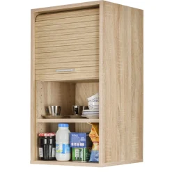 Rangement de cuisine à rideau coloris chêne L40 cm - COOKING