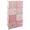 Rangement penderie rose pour enfant