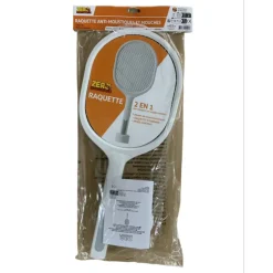 Raquette anti moustique 2 en 1 002491 - Blanc