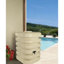 Récupérateur d'eau Beige - 350L - CUBIQUE