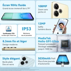 Redmi 13 4G 8/256Go - Rose