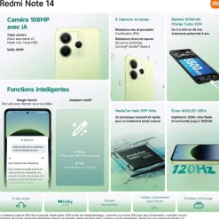 Redmi Note 14 4G 256Go - Vert