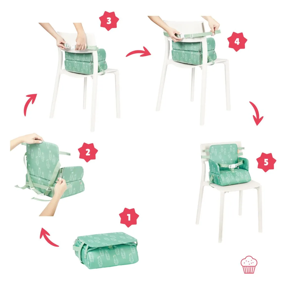 REHAUSSEUR DE CHAISE NOMADE 2 EN 1