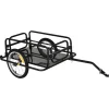Remorque vélo remorque de transport pour vélo pliable 70L 139L x 71,5l x 49H cm barre d'attelage universelle acier noir
