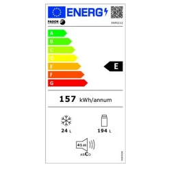 Réfrigérateur 1 porte 55cm 218l e statique blanc - FAF5212