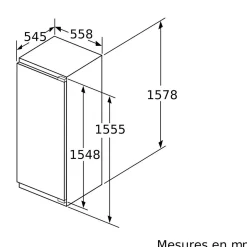 Réfrigérateur 1 porte intégrable à pantographe 248l - kil72afe0