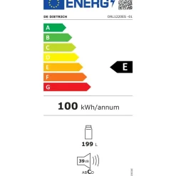 Réfrigérateur 1 porte intégrable à glissières 199l - DRL1220ES