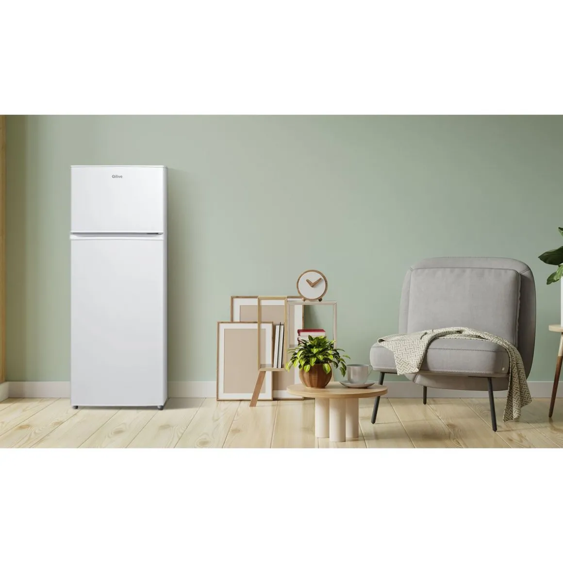 Réfrigérateur 2 portes Q.6602, 204 L, Froid statique, E