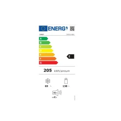 Réfrigérateur combiné 55cm 207l froid statique inox - chcs514ex