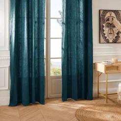 Rideau à Oeillets Santana 130x260cm Bleu Pétrole