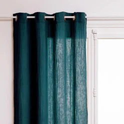 Rideau à Oeillets Santana 130x260cm Bleu Pétrole