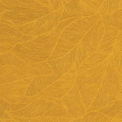 Rideau occultant motif feuille embossé - 260x140 cm - Jaune ocre