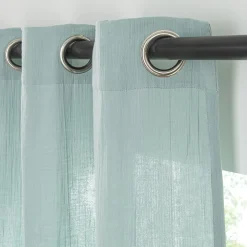 Rideau uni en gaze de coton oeillets à l'unité 140x260cm