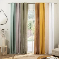 Rideau uni en gaze de coton oeillets à l'unité 140x260cm