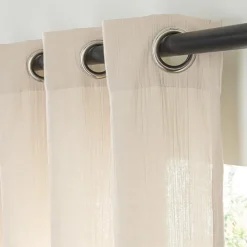 Rideau uni en gaze de coton oeillets à l'unité 140x260cm