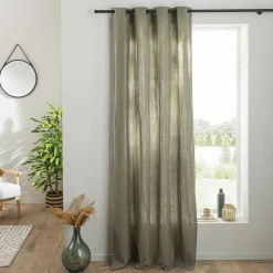 Rideau uni en gaze de coton oeillets à l'unité 140x260cm