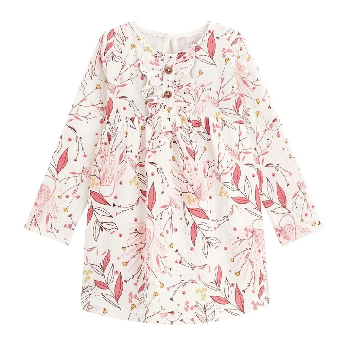Robe bébé en gaze de coton Birdy