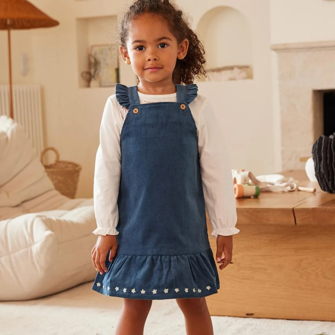 Robe bébé en velours côtelé Népal