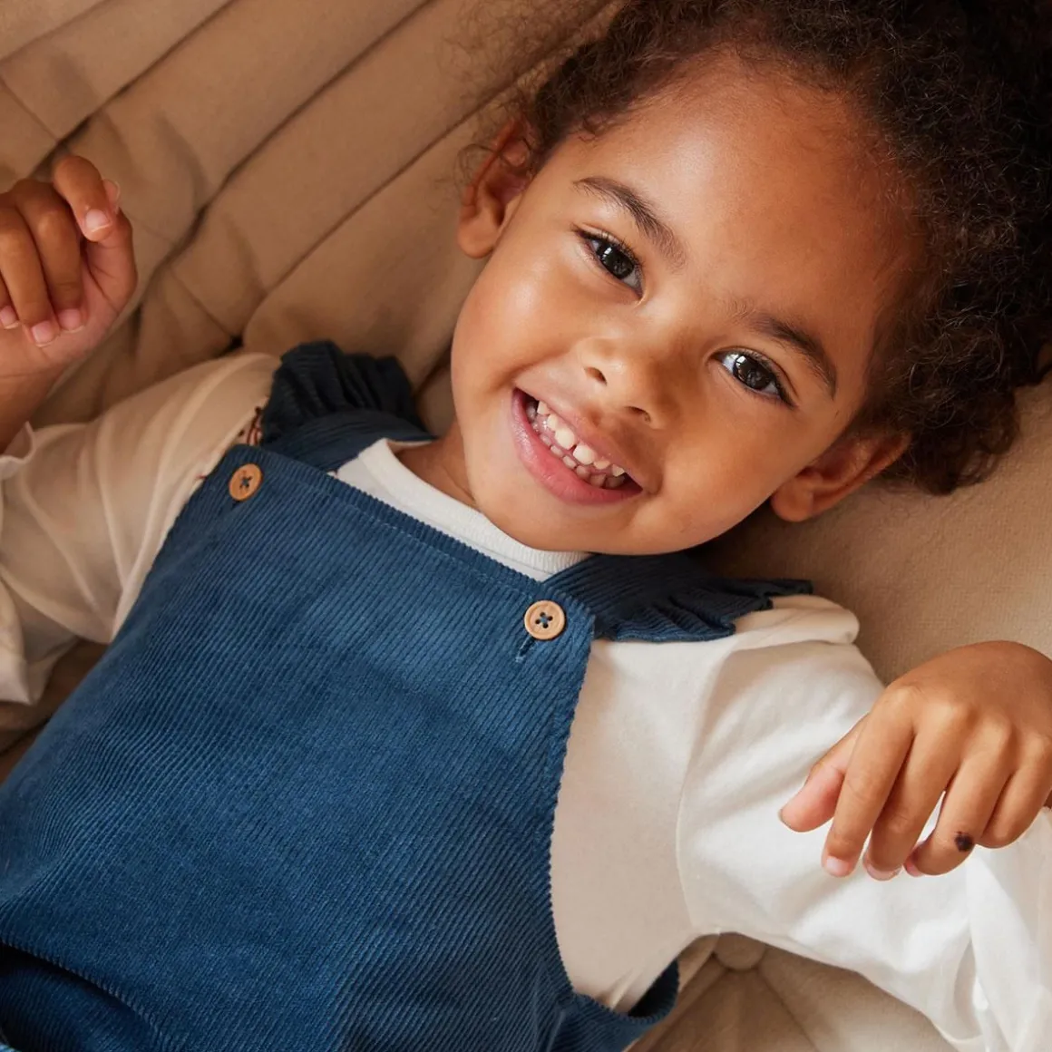 Robe bébé en velours côtelé Népal