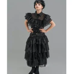 Robe de bal noire - Mercredi - Fille - 9/10 ans (134 à 140 cm)