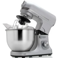 Robot multifonctions 5l 1000w silver avec hachoir et blender 1,5l en verre - robimix silver