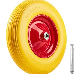 Roue pour brouette caoutchouc plein en Caoutchouc plein avec jante en acier