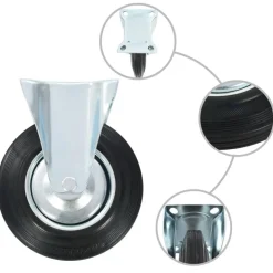 Roulettes 4 pcs 200 mm