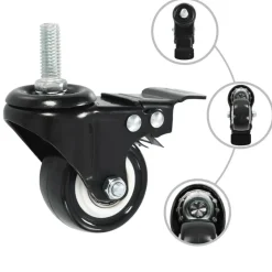 Roulettes pivotantes avec freins 8 pcs 50 mm