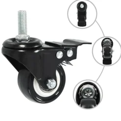 Roulettes pivotantes avec freins 32 pcs 50 mm