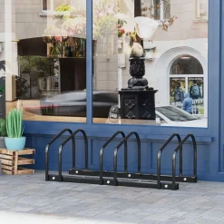 Râtelier 3 vélos dim. 76L x 33l x 27H cm acier galvanisé noir