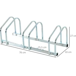 Râtelier 3 vélos dim. 70L x 33l x 27H cm acier galvanisé