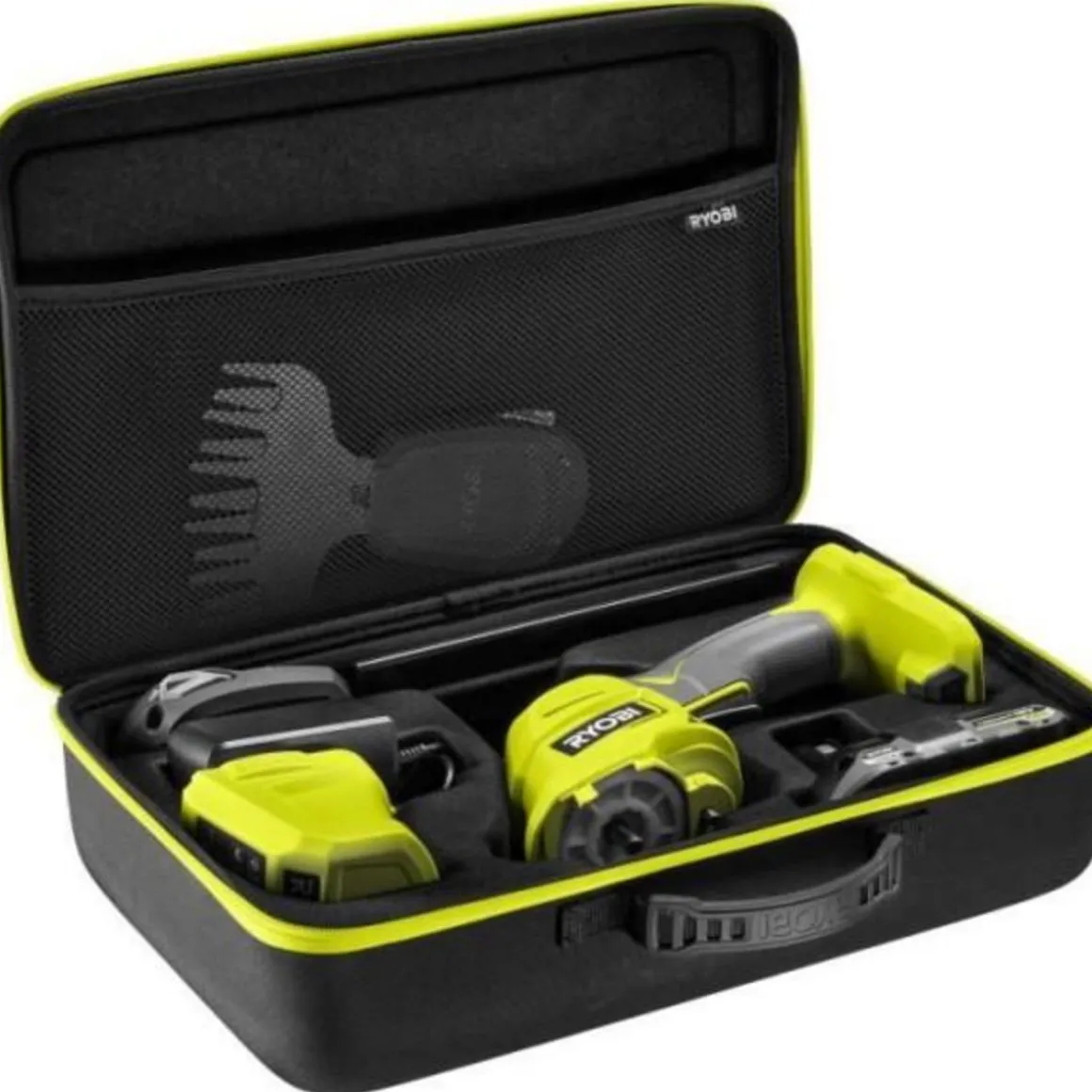 RYOBI - Cisaille a gazon / sculpteur de végétaux 18V ONE+ - Mallette de rangement + batterie 2,0 Ah & chargeur - RY18GSA-120T