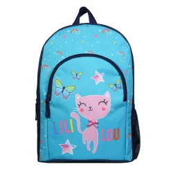 Sac à dos 37 cm avec poche Lili Lou Chat Bleu Bagtrotter