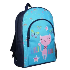 Sac à dos 37 cm avec poche Lili Lou Chat Bleu Bagtrotter