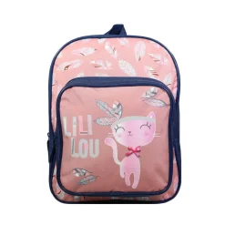 Sac à dos 31 cm avec poche Lili Lou Chat Rose Bagtrotter