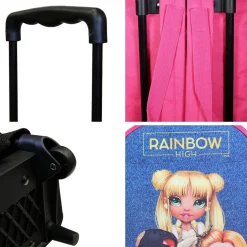 Sac à dos à roulettes 32 cm maternelle Rainbow High Multicolore
