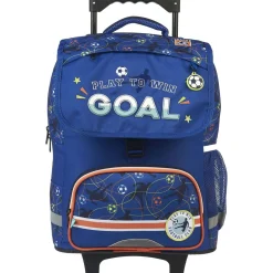 Sac à dos à roulettes bleu FOOTBALL