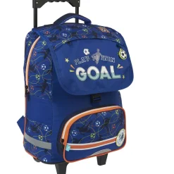 Sac à dos à roulettes bleu FOOTBALL