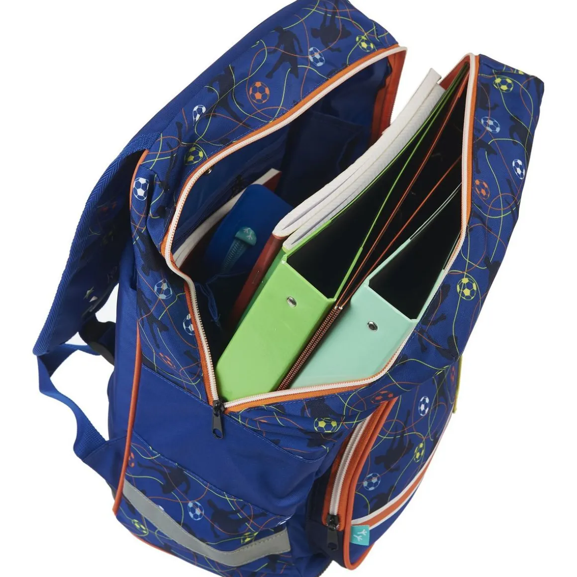 Sac à dos à roulettes bleu FOOTBALL