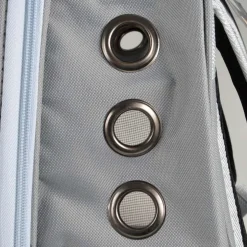 Sac à dos de transport avec bulle pour chat et chien - Gris