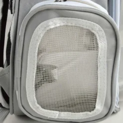 Sac à dos de transport avec bulle pour chat et chien - Gris
