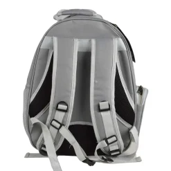 Sac à dos de transport avec bulle pour chat et chien - Gris