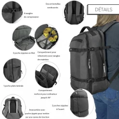 Sac à dos porte-ordinateur et voyage Aoking 16''