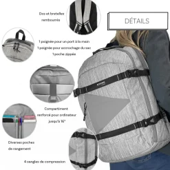 Sac à dos porte-ordinateur Aoking 16''