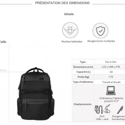 Sac à dos porte-ordinateur 17.3