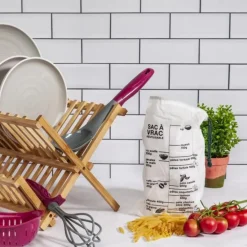 Sac à Vrac Gradué Réutilisable 32cm Blanc