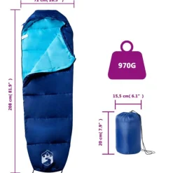 Sac de couchage momie pour adultes camping 3 saisons