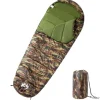 Sac de couchage momie pour adultes camping 3 saisons