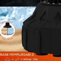 Sac de frappe boxe sur pied punching ball autoportant cible de touche réglable ventouses antidérapantes noir