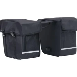 Sac de vélo double pour porte bagages étanche 35 L Noir